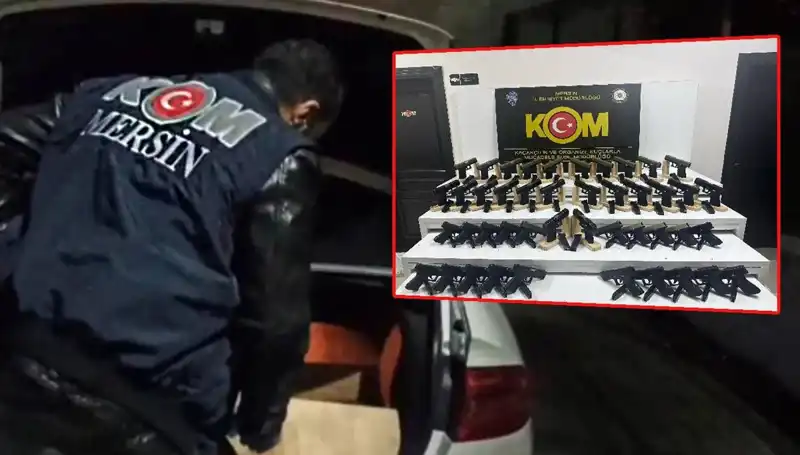 Mersin’de Şaşkınlık Yaratan Silah Operasyonu: Otomobil Değil, Silah Deposuyla Karşılaştılar!
