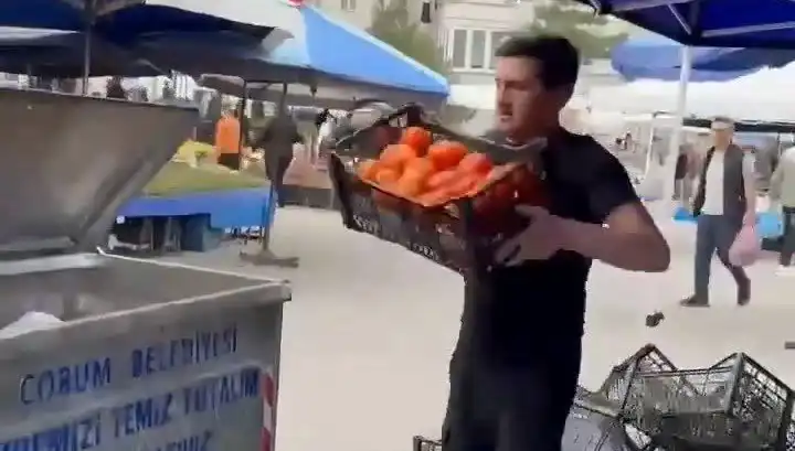 Domatesleri Çöpe Döken Pazarcıya Şok Eden Rekor Cezası!