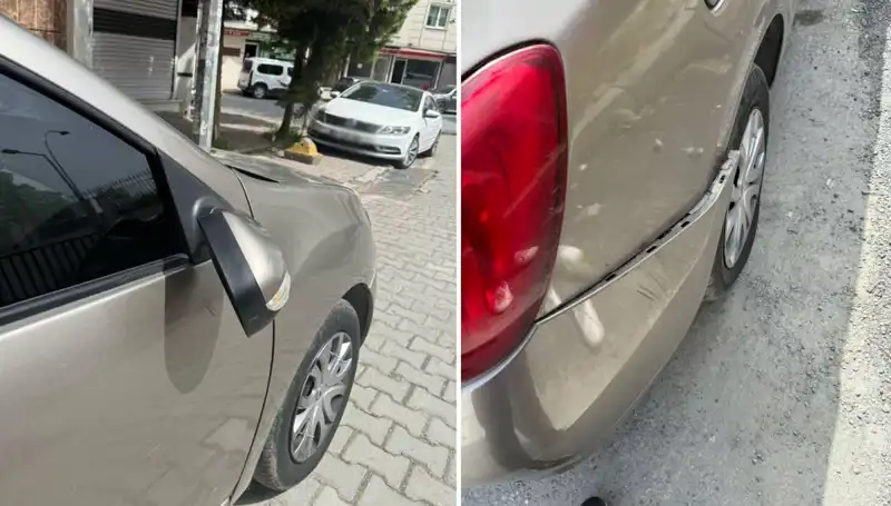 Motosikletli Maganda, Otomobilin Aynasını Kırıp Mahalleyi Kavgaya Çağırdı!