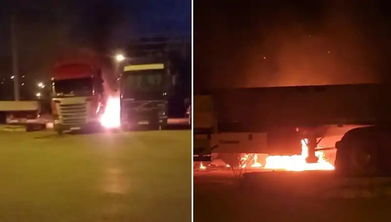 Park Halindeki Tırlara Saldırı: Ateşle Korkutan Olayın Perde Arkası
