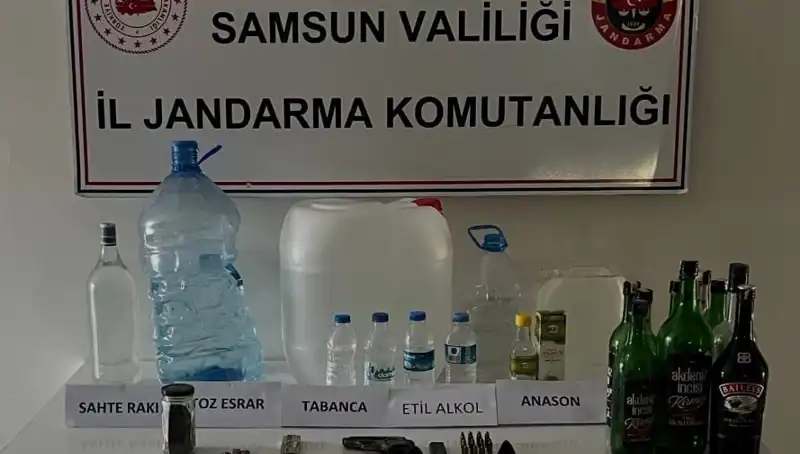 Samsun'da Dev Sahte İçki Operasyonu: Yakalanan 2 Ton Ürünle Yüzlerce Hayat Kurtarıldı